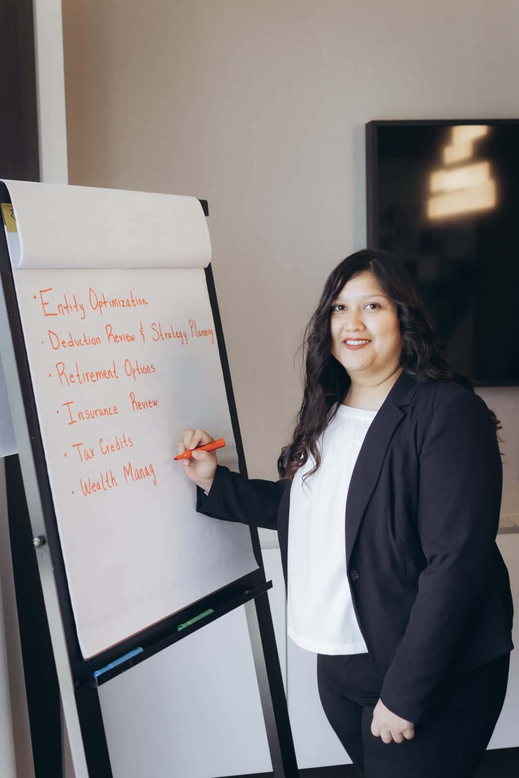 A HavenStone advisor mapping entity options on a whiteboard